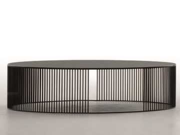 ANDRA - Oval metal coffee table with glass top by Tonin Casa - view 2